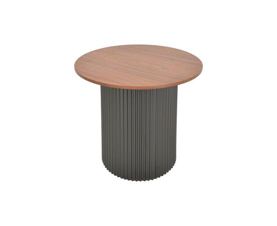 Βοηθητικό τραπέζι Dovel pakoworld mdf σε καρυδί-μαύρη απόχρωση Φ50x45εκ - ΤΡΑΠΕΖΙΑ ΚΟΥΖΙΝΑΣ στο Milonadakis.gr