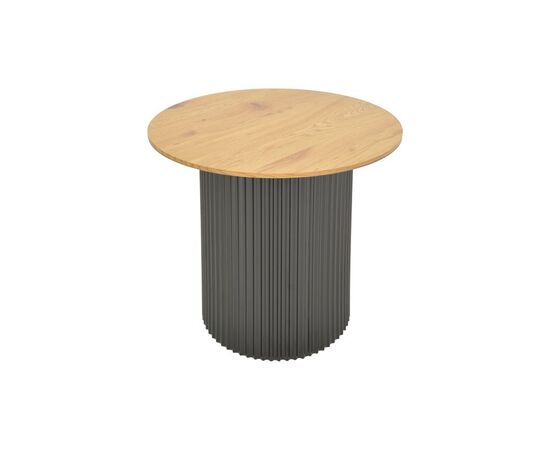 Βοηθητικό τραπέζι Dovel pakoworld mdf σε sonoma -μαύρη απόχρωση Φ50x45εκ - ΤΡΑΠΕΖΙΑ ΚΟΥΖΙΝΑΣ στο Milonadakis.gr