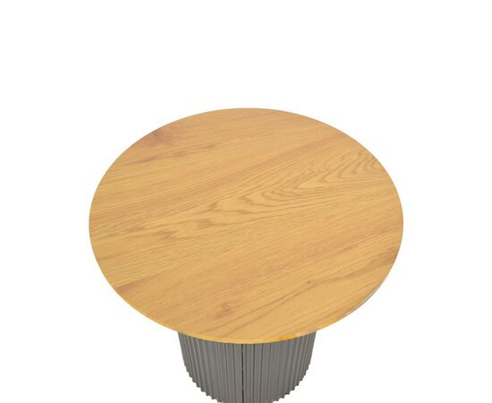 Βοηθητικό τραπέζι Dovel pakoworld mdf σε sonoma -μαύρη απόχρωση Φ50x45εκ - ΤΡΑΠΕΖΙΑ ΚΟΥΖΙΝΑΣ στο Milonadakis.gr