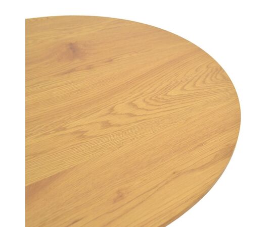 Τραπέζι σαλονιού Dovel pakoworld mdf σε sonoma-μαυρη απόχρωση Φ70x40εκ - ΤΡΑΠΕΖΙΑ ΚΟΥΖΙΝΑΣ στο Milonadakis.gr