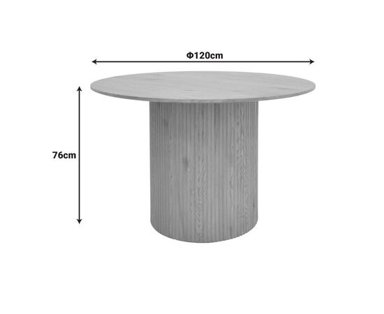 Τραπέζι Karulo pakoworld mdf σε sonoma απόχρωση Φ120x76εκ - ΤΡΑΠΕΖΙΑ ΚΟΥΖΙΝΑΣ στο Milonadakis.gr