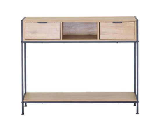 Κονσόλα Regando pakoworld σε oak απόχρωση με μαύρο μέταλλο 100x35x80εκ - ΣΥΡΤΑΡΙΕΡΕΣ - ΤΟΥΑΛΕΤΕΣ στο Milonadakis.gr