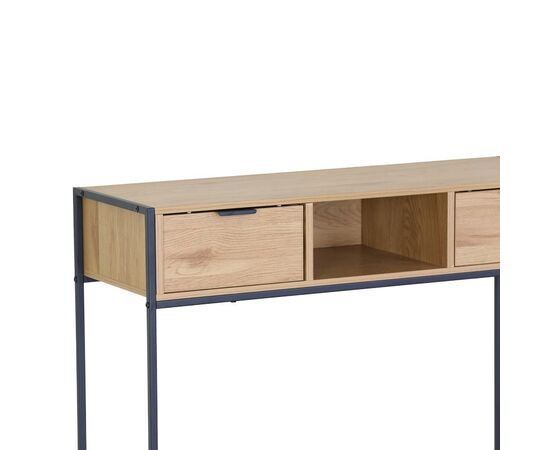 Κονσόλα Regando pakoworld σε oak απόχρωση με μαύρο μέταλλο 100x35x80εκ - ΣΥΡΤΑΡΙΕΡΕΣ - ΤΟΥΑΛΕΤΕΣ στο Milonadakis.gr