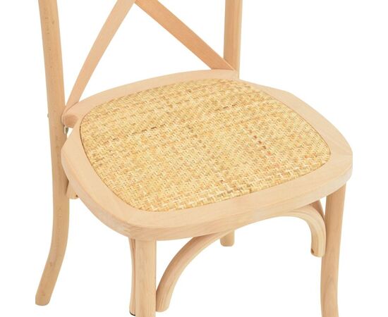 Καρέκλα Dylon pakoworld στοιβαζόμενη ξύλο οξιάς-rattan άβαφη 48x52x89εκ - ΚΑΡΕΚΛΕΣ - ΠΟΛΥΘΡΟΝΕΣ ΕΣ. στο Milonadakis.gr