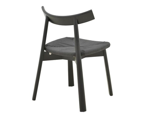 Καρέκλα Clareta pakoworld rubberwood-σχοινί σε μαύρη απόχρωση 53x55x79εκ - ΚΑΡΕΚΛΕΣ - ΠΟΛΥΘΡΟΝΕΣ ΕΣ. στο Milonadakis.gr