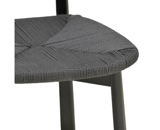 Καρέκλα Clareta pakoworld rubberwood-σχοινί σε μαύρη απόχρωση 53x55x79εκ - ΚΑΡΕΚΛΕΣ - ΠΟΛΥΘΡΟΝΕΣ ΕΣ. στο Milonadakis.gr