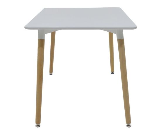 Τραπέζι Natali pakoworld MDF λευκό-πόδια φυσικό 120x80x76εκ - ΤΡΑΠΕΖΙΑ ΚΟΥΖΙΝΑΣ στο Milonadakis.gr