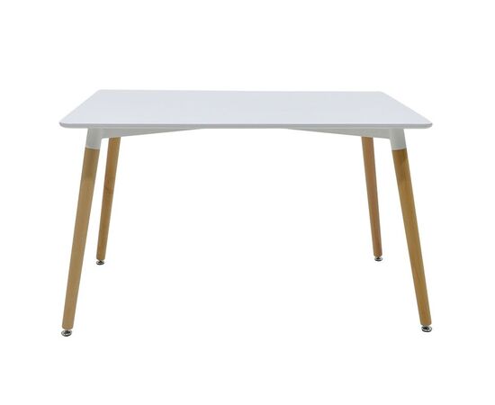 Τραπέζι Natali pakoworld MDF λευκό-πόδια φυσικό 120x80x76εκ - ΤΡΑΠΕΖΙΑ ΚΟΥΖΙΝΑΣ στο Milonadakis.gr
