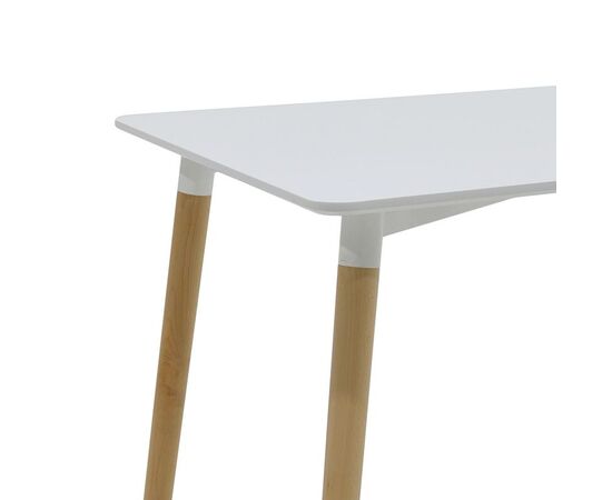 Τραπέζι Natali pakoworld MDF λευκό-πόδια φυσικό 120x80x76εκ - ΤΡΑΠΕΖΙΑ ΚΟΥΖΙΝΑΣ στο Milonadakis.gr