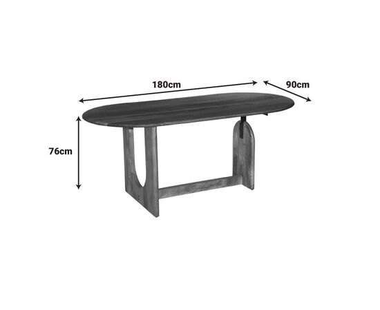 Τραπέζι Jenkou pakoworld mango ξύλο σε φυσική απόχρωση 180x90x76εκ - ΤΡΑΠΕΖΙΑ ΚΟΥΖΙΝΑΣ στο Milonadakis.gr