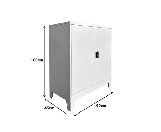 Ντουλάπι Armon pakoworld μέταλλο σε απόχρωση ανοιχτό γκρι 90x45x100εκ - ΟΡΓΑΝΩΣΗ ΣΠΙΤΙΟΥ στο Milonadakis.gr