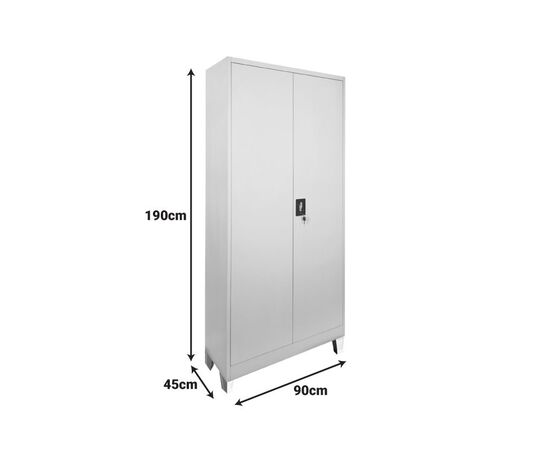 Ντουλάπα Ugren pakoworld μέταλλο σε απόχρωση ανοιχτό γκρι 90x40x190εκ - ΟΡΓΑΝΩΣΗ ΣΠΙΤΙΟΥ στο Milonadakis.gr