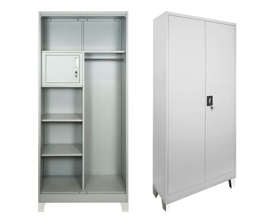Ντουλάπα Zogi pakoworld μέταλλο με χώρισμα σε απόχρωση ανοιχτό γκρι 90x45x190εκ - ΟΡΓΑΝΩΣΗ ΣΠΙΤΙΟΥ στο Milonadakis.gr