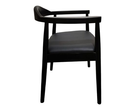 Πολυθρόνα Joube pakoworld rubberwood σε μαύρη απόχρωση με μαύρο pu μαξιλάρι 50x62x72εκ - ΚΑΡΕΚΛΕΣ - ΠΟΛΥΘΡΟΝΕΣ στο Milonadakis.gr