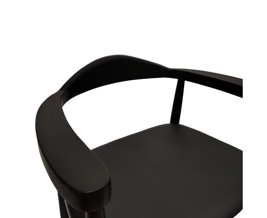 Πολυθρόνα Joube pakoworld rubberwood σε μαύρη απόχρωση με μαύρο pu μαξιλάρι 50x62x72εκ - ΚΑΡΕΚΛΕΣ - ΠΟΛΥΘΡΟΝΕΣ στο Milonadakis.gr