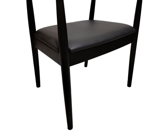 Πολυθρόνα Joube pakoworld rubberwood σε μαύρη απόχρωση με μαύρο pu μαξιλάρι 50x62x72εκ - ΚΑΡΕΚΛΕΣ - ΠΟΛΥΘΡΟΝΕΣ στο Milonadakis.gr