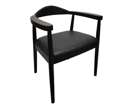 Πολυθρόνα Joube pakoworld rubberwood σε μαύρη απόχρωση με μαύρο pu μαξιλάρι 50x62x72εκ - ΚΑΡΕΚΛΕΣ - ΠΟΛΥΘΡΟΝΕΣ στο Milonadakis.gr