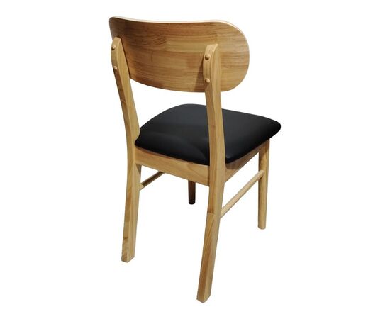 Καρέκλα Bedona pakoworld rubberwood σε φυσική απόχρωση με μαύρο pu μαξιλάρι 47x46x80εκ - ΚΑΡΕΚΛΕΣ - ΠΟΛΥΘΡΟΝΕΣ ΕΣ. στο Milonadakis.gr