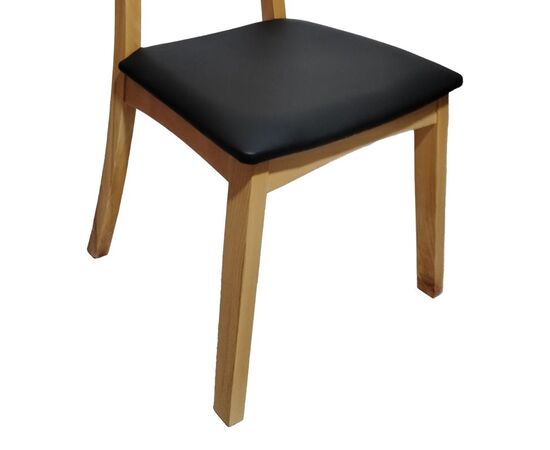 Καρέκλα Renna pakoworld ξύλο οξιάς σε φυσική απόχρωση με μαύρο pu μαξιλάρι 48x52x79εκ - ΚΑΡΕΚΛΕΣ - ΠΟΛΥΘΡΟΝΕΣ ΕΣ. στο Milonadakis.gr