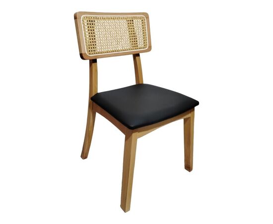 Καρέκλα Renna pakoworld ξύλο οξιάς σε φυσική απόχρωση με μαύρο pu μαξιλάρι 48x52x79εκ - ΚΑΡΕΚΛΕΣ - ΠΟΛΥΘΡΟΝΕΣ ΕΣ. στο Milonadakis.gr