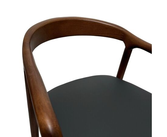 Πολυθρόνα Hogie pakoworld rubberwood σε καφέ απόχρωση με μαύρο pu μαξιλάρι 61x60x76εκ - ΚΑΡΕΚΛΕΣ - ΠΟΛΥΘΡΟΝΕΣ στο Milonadakis.gr