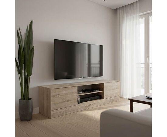 Έπιπλο τηλεόρασης Sasa I pakoworld σε sonoma απόχρωση 150x35x41.5εκ - ΕΠΙΠΛΑ ΤΗΛΕΟΡΑΣΗΣ στο Milonadakis.gr