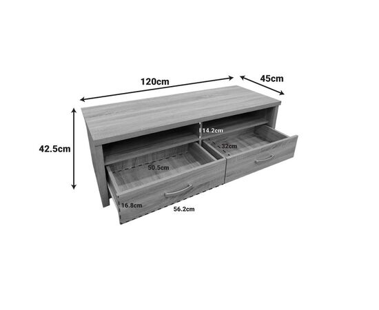 Έπιπλο τηλεόρασης Podizor pakoworld σε sonoma απόχρωση 120x45x42.5εκ - ΕΠΙΠΛΑ ΤΗΛΕΟΡΑΣΗΣ στο Milonadakis.gr