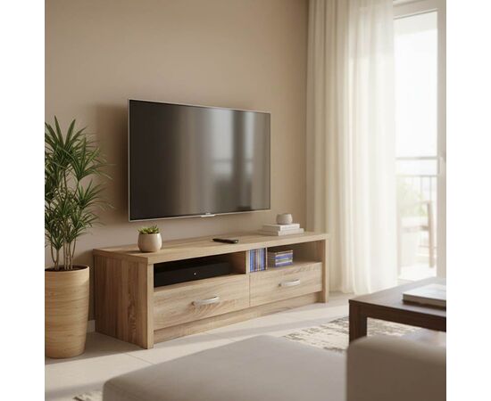 Έπιπλο τηλεόρασης Podizor pakoworld σε sonoma απόχρωση 120x45x42.5εκ - ΕΠΙΠΛΑ ΤΗΛΕΟΡΑΣΗΣ στο Milonadakis.gr