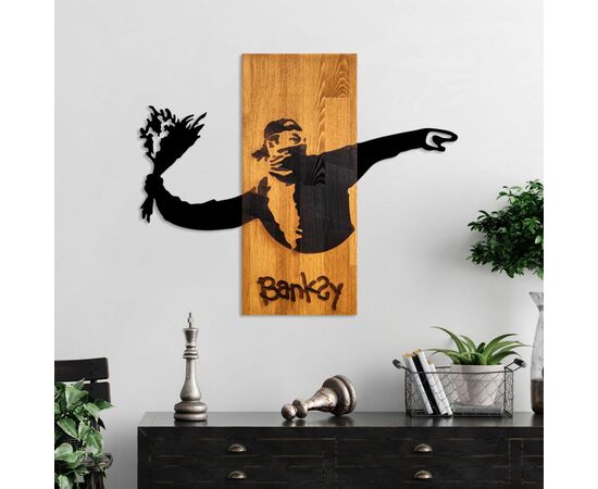 ΔΙΑΚΟΣΜΗΤΙΚΟ ΤΟΙΧΟΥ BANKSY HM4757-ΦΥΛΛΑ ΜΕΤΑΛΛΟΥ ΜΑΥΡΑ-ΞΥΛΟ 69x3(βάθος)x58Υεκ. - ΔΙΑΚΟΣΜΗΤΙΚΑ ΤΟΙΧΟΥ στο Milonadakis.gr