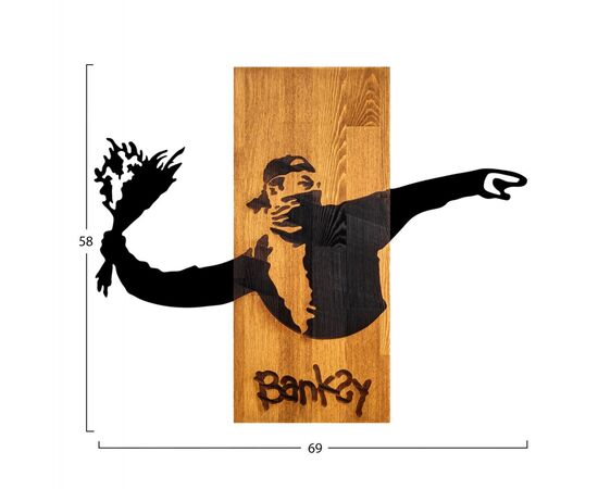 ΔΙΑΚΟΣΜΗΤΙΚΟ ΤΟΙΧΟΥ BANKSY HM4757-ΦΥΛΛΑ ΜΕΤΑΛΛΟΥ ΜΑΥΡΑ-ΞΥΛΟ 69x3(βάθος)x58Υεκ. - ΔΙΑΚΟΣΜΗΤΙΚΑ ΤΟΙΧΟΥ στο Milonadakis.gr