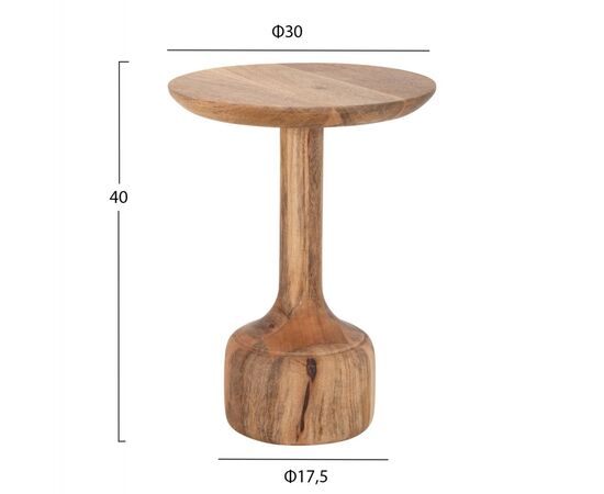 ΣΕΤ 3 ΣΤΡΟΓΓΥΛΑ ΤΡΑΠΕΖΑΚΙΑ ΣΑΛΟΝΙΟΥ GOBLET HM18348 ΞΥΛΟ ΑΚΑΚΙΑΣ Φ50x60Υεκ - ΤΡΑΠΕΖΙΑ ΚΟΥΖΙΝΑΣ στο Milonadakis.gr