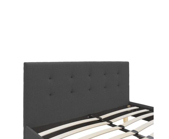 Κρεβάτι Mago pakoworld ύφασμα σε ανθρακί απόχρωση με ξύλινο πόδι 160x200εκ - ΚΡΕΒΑΤΙΑ στο Milonadakis.gr