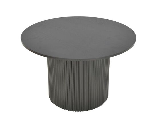 Τραπέζι Karulo pakoworld mdf σε μαύρη απόχρωση Φ120x76εκ - ΤΡΑΠΕΖΙΑ ΚΟΥΖΙΝΑΣ στο Milonadakis.gr