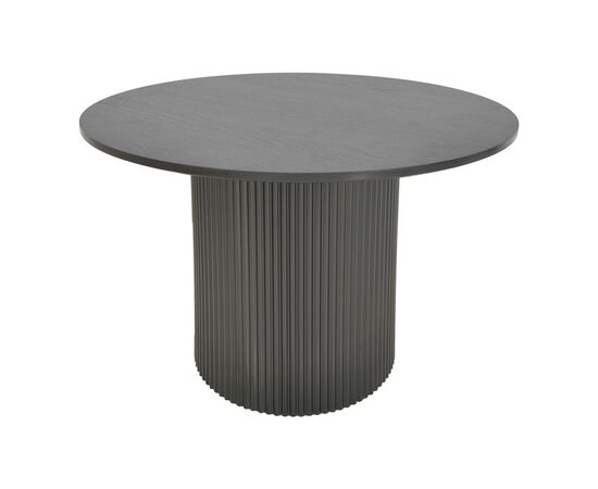 Τραπέζι Karulo pakoworld mdf σε μαύρη απόχρωση Φ120x76εκ - ΤΡΑΠΕΖΙΑ ΚΟΥΖΙΝΑΣ στο Milonadakis.gr