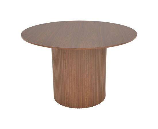 Τραπέζι Karulo pakoworld mdf σε καρυδί απόχρωση Φ120x76εκ - ΤΡΑΠΕΖΙΑ ΚΟΥΖΙΝΑΣ στο Milonadakis.gr