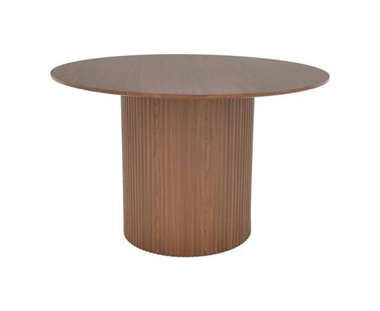 Τραπέζι Karulo pakoworld mdf σε καρυδί απόχρωση Φ120x76εκ - ΤΡΑΠΕΖΙΑ ΚΟΥΖΙΝΑΣ στο Milonadakis.gr
