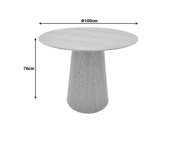 Tραπέζι Donda pakoworld mdf καρυδί Φ100x76εκ - ΤΡΑΠΕΖΙΑ ΚΟΥΖΙΝΑΣ στο Milonadakis.gr