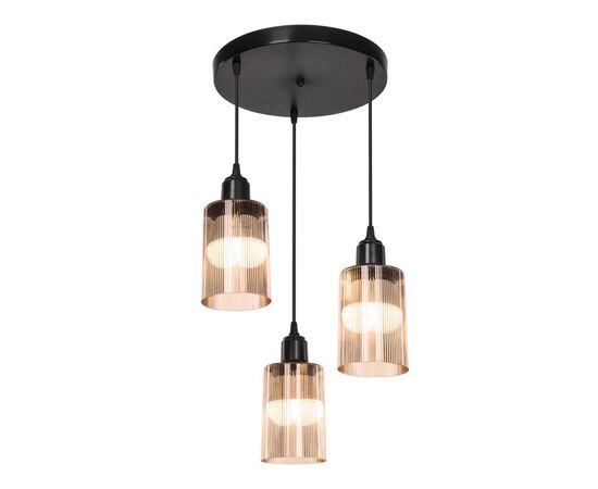 Φωτιστικό οροφής τρίφωτο PWL-1195 pakoworld Ε27 μαύρο-amber Φ30x80εκ - ΦΩΤΙΣΤΙΚΑ ΟΡΟΦΗΣ στο Milonadakis.gr