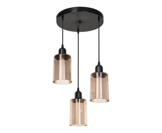 Φωτιστικό οροφής τρίφωτο PWL-1195 pakoworld Ε27 μαύρο-amber Φ30x80εκ - ΦΩΤΙΣΤΙΚΑ ΟΡΟΦΗΣ στο Milonadakis.gr