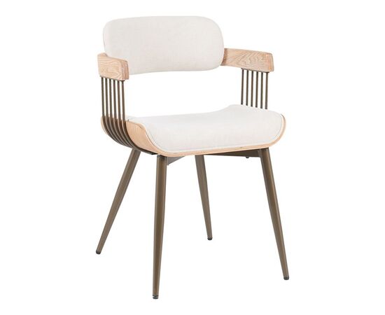 Πολυθρόνα Cameo pakoworld μέταλλο μπρονζέ-white-wash ξύλο-μπέζ ύφασμα 53x49.5x75.5εκ - ΚΑΡΕΚΛΕΣ - ΠΟΛΥΘΡΟΝΕΣ στο Milonadakis.gr