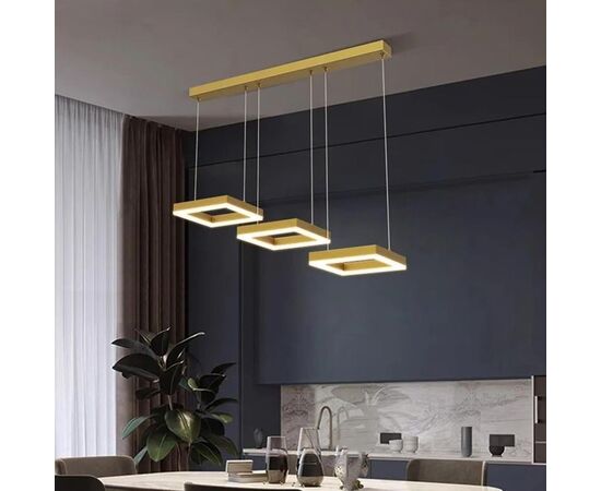 Φωτιστικό οροφής τρίφωτο Benor pakoworld led μέταλλο χρυσό 70x20x15εκ - ΦΩΤΙΣΤΙΚΑ ΟΡΟΦΗΣ στο Milonadakis.gr