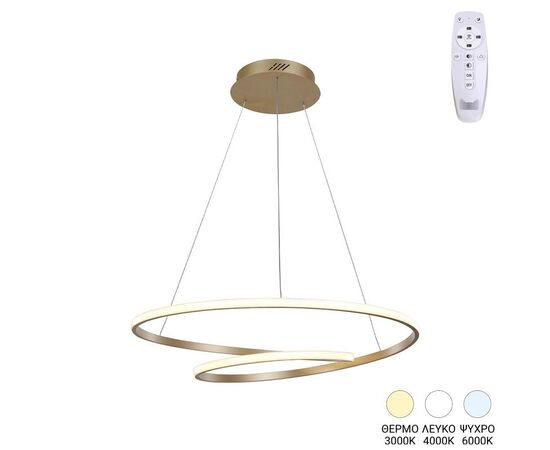 Φωτιστικό οροφής Rexon pakoworld led μέταλλο χρυσό Φ49x12εκ - ΦΩΤΙΣΤΙΚΑ ΟΡΟΦΗΣ στο Milonadakis.gr