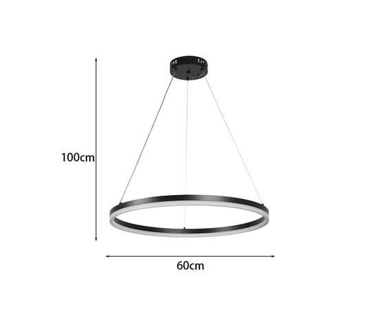 Φωτιστικό οροφής Nebrian pakoworld led μέταλλο μαύρο Φ60x15εκ - ΦΩΤΙΣΤΙΚΑ ΟΡΟΦΗΣ στο Milonadakis.gr