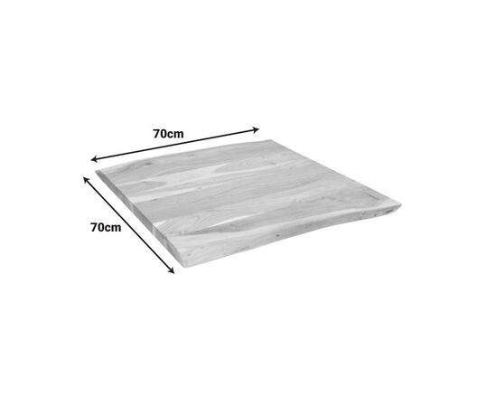 Επιφάνεια τραπεζιού Pozier pakoworld μασίφ ξύλο ακακίας σε φυσική απόχρωση 70x70x4εκ - ΕΠΙΦΑΝΕΙΕΣ ΤΡΑΠΕΖΙΩΝ στο Milonadakis.gr