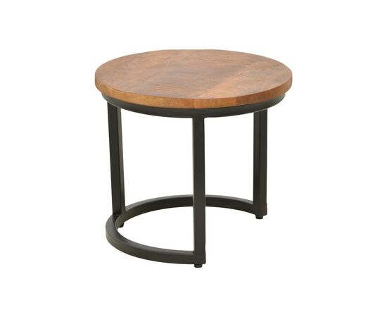 Τραπέζι σαλονιού Frina pakoworld σετ 3τεμ mango ξύλο σε καρυδί απόχρωση με πόδι μαύρο μέταλλο - ΤΡΑΠΕΖΑΚΙΑ ΣΑΛΟΝΙΟΥ στο Milonadakis.gr