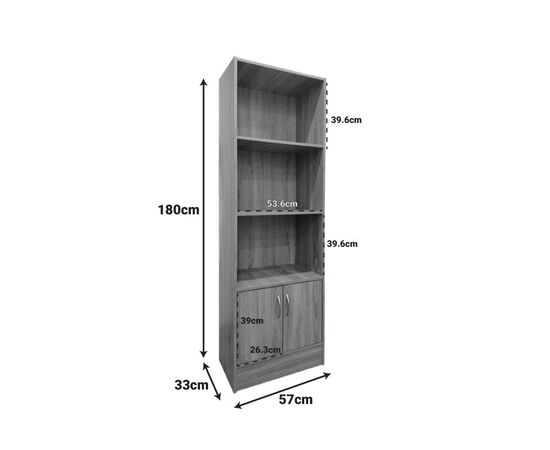 Βιβλιοθήκη Tekaro I pakoworld σε sonoma απόχρωση 57x33x180εκ - ΒΙΒΛΙΟΘΗΚΕΣ στο Milonadakis.gr