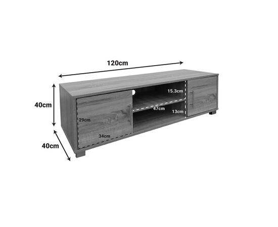 Έπιπλο τηλεόρασης Serank pakoworld σε sonoma απόχρωση 120x40x40εκ - ΕΠΙΠΛΑ ΤΗΛΕΟΡΑΣΗΣ στο Milonadakis.gr