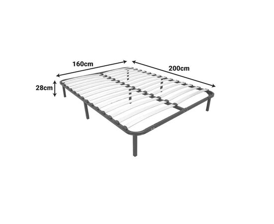 Σομιές μεταλλικός Amaso pakoworld σε μαύρη απόχρωση 160x200x28εκ - ΚΡΕΒΑΤΙΑ στο Milonadakis.gr