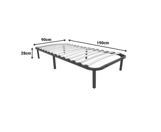 Σομιές μεταλλικός Amaso pakoworld σε μαύρη απόχρωση 90x190x28εκ - ΚΡΕΒΑΤΙΑ στο Milonadakis.gr