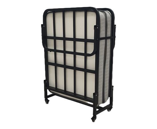 Κρεβάτι πτυσσόμενο με στρώμα Kamu pakoworld σε μαύρη απόχρωση 75x190εκ - ΚΡΕΒΑΤΙΑ στο Milonadakis.gr